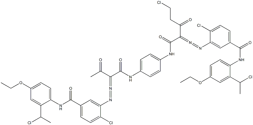  3,3'-[2-(Chloromethyl)-1,4-phenylenebis[iminocarbonyl(acetylmethylene)azo]]bis[N-[2-(1-chloroethyl)-4-ethoxyphenyl]-4-chlorobenzamide]