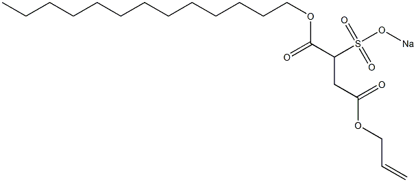 2-(Sodiosulfo)succinic acid 1-tridecyl 4-(2-propenyl) ester Structure
