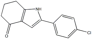 2-(4-クロロフェニル)-6,7-ジヒドロ-1H-インドール-4(5H)-オン 化学構造式
