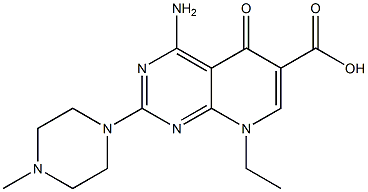 5,8-Dihydro-8-ethyl-4-amino-5-oxo-2-(4-methylpiperazin-1-yl)pyrido[2,3-d]pyrimidine-6-carboxylic acid Struktur