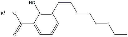 3-オクチル-2-ヒドロキシ安息香酸カリウム 化学構造式