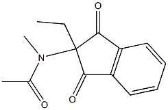 N-(1,3-Dioxo-2-ethylindan-2-yl)-N-methylacetamide Struktur