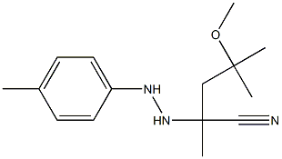 4-メトキシ-2,4-ジメチル-2-[N'-(p-トリル)ヒドラジノ]バレロニトリル 化学構造式