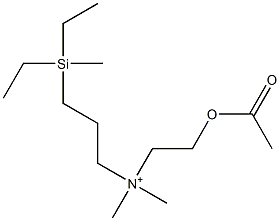 N-(2-Acetoxyethyl)-3-(methyldiethylsilyl)-N,N-dimethyl-1-propanaminium,,结构式