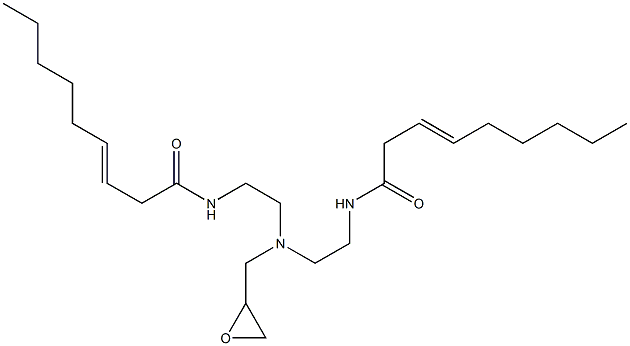 N,N'-[(Oxiran-2-ylmethylimino)bis(2,1-ethanediyl)]bis(3-nonenamide) Struktur