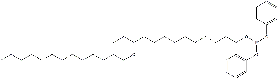 Phosphorous acid 11-(tridecyloxy)tridecyldiphenyl ester Struktur