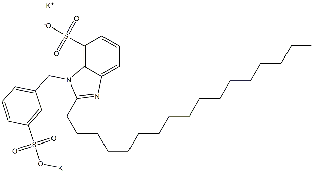 1-[3-(Potassiooxysulfonyl)benzyl]-2-heptadecyl-1H-benzimidazole-7-sulfonic acid potassium salt