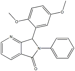 6,7-Dihydro-6-phenyl-7-(2,5-dimethoxyphenyl)-5H-pyrrolo[3,4-b]pyridin-5-one,,结构式