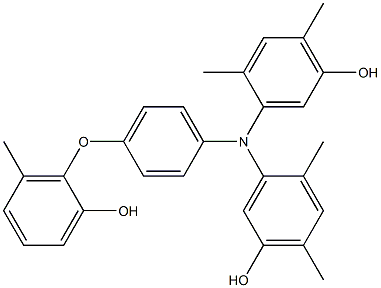 N,N-Bis(5-hydroxy-2,4-dimethylphenyl)-4-(2-hydroxy-6-methylphenoxy)benzenamine Struktur