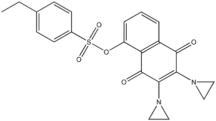 2,3-Bis(1-aziridinyl)-5-(4-ethylphenylsulfonyloxy)-1,4-naphthoquinone Structure