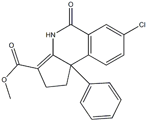 1,4,5,9b-Tetrahydro-7-chloro-9b-(phenyl)-5-oxo-2H-cyclopent[c]isoquinoline-3-carboxylic acid methyl ester Structure