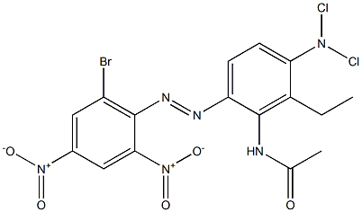  N,N-Bis-chloroethyl-p-(6-bromo-2,4-dinitrophenylazo)-m-acetylaminoaniline