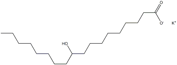 10-Hydroxystearic acid potassium salt,,结构式