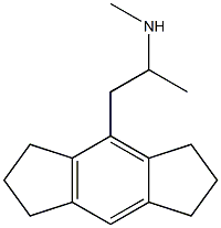 N-メチル-1-[(1,2,3,5,6,7-ヘキサヒドロ-s-インダセン)-4-イル]-2-プロパンアミン 化学構造式