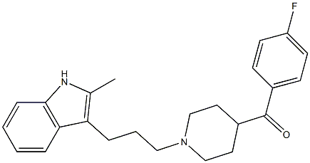 3-[3-[4-(4-Fluorobenzoyl)piperidino]propyl]-2-methyl-1H-indole 结构式