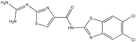  2-(Diaminomethyleneamino)-N-(5,6-dichloro-2-benzothiazolyl)thiazole-4-carboxamide