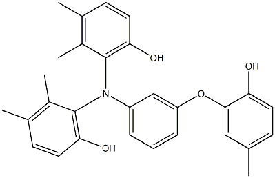 N,N-Bis(6-hydroxy-2,3-dimethylphenyl)-3-(2-hydroxy-5-methylphenoxy)benzenamine 结构式