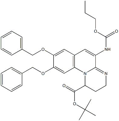 5-(Propyloxycarbonyl)amino-2,3-dihydro-8,9-bis(benzyloxy)-1H-pyrimido[1,2-a]quinoline-1-carboxylic acid tert-butyl ester|