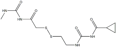 1-(Cyclopropylcarbonyl)-3-[2-[[(3-methylureido)carbonylmethyl]dithio]ethyl]urea 结构式