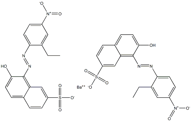 Bis[1-[(2-ethyl-4-nitrophenyl)azo]-2-hydroxy-7-naphthalenesulfonic acid]barium salt,,结构式