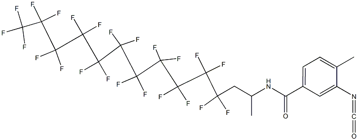 3-Isocyanato-4-methyl-N-[2-(tricosafluoroundecyl)-1-methylethyl]benzamide 结构式