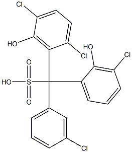 (3-Chlorophenyl)(3-chloro-2-hydroxyphenyl)(2,5-dichloro-6-hydroxyphenyl)methanesulfonic acid|