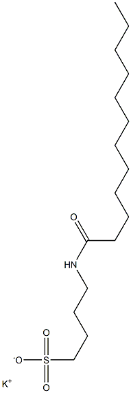 4-Lauroylamino-1-butanesulfonic acid potassium salt 结构式