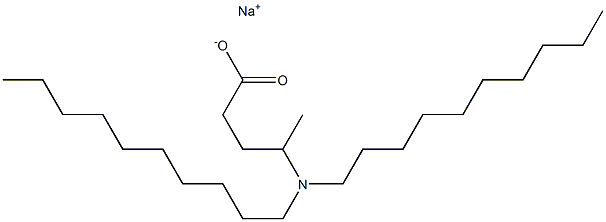 4-(Didecylamino)valeric acid sodium salt Struktur