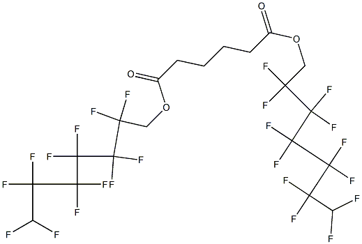 Hexanedioic acid bis(2,2,3,3,4,4,5,5,6,6,7,7-dodecafluoroheptyl) ester,,结构式