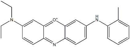 3-(Diethylamino)-7-[(2-methylphenyl)amino]phenoxazin-5-ium Struktur