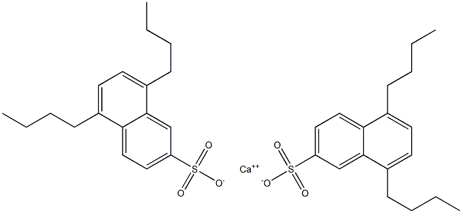 ビス(5,8-ジブチル-2-ナフタレンスルホン酸)カルシウム 化学構造式