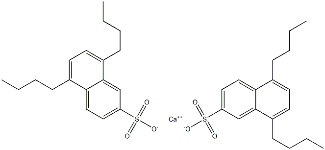 Bis(5,8-dibutyl-2-naphthalenesulfonic acid)calcium salt Structure