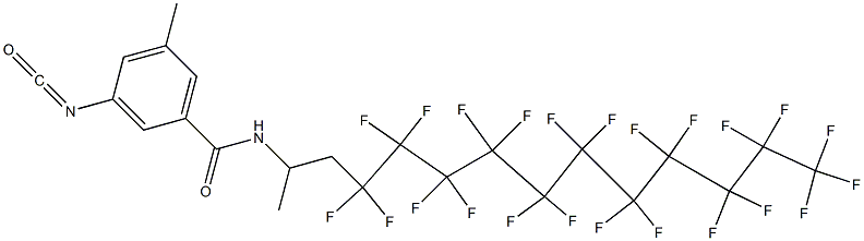 3-Isocyanato-5-methyl-N-[2-(tricosafluoroundecyl)-1-methylethyl]benzamide Struktur
