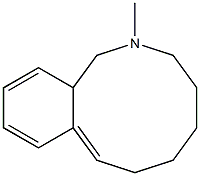 (8E)-2-Methyl-1,2,3,4,5,6,7,12a-octahydro-2-benzazecine Struktur