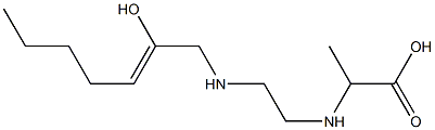 2-[N-[2-[N-(2-Hydroxy-2-heptenyl)amino]ethyl]amino]propionic acid Structure