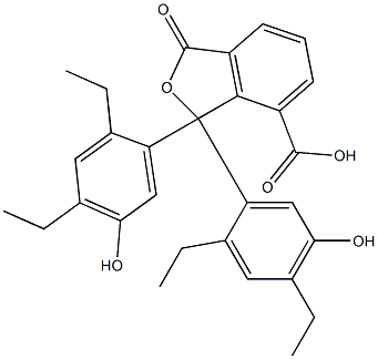 1,1-Bis(2,4-diethyl-5-hydroxyphenyl)-1,3-dihydro-3-oxoisobenzofuran-7-carboxylic acid Structure