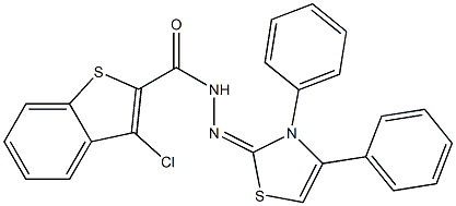 3-Chloro-N'-[(3,4-diphenyl-2,3-dihydrothiazol)-2-ylidene]benzo[b]thiophene-2-carbohydrazide|