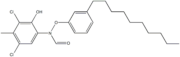 2-(3-Decylphenoxyformylamino)-4,6-dichloro-5-methylphenol Structure