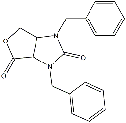 1,3-Dibenzyl-1,3,6,6a-tetrahydro-2H-furo[3,4-d]imidazole-2,4(3aH)-dione,,结构式