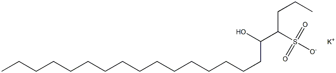 5-Hydroxyhenicosane-4-sulfonic acid potassium salt Structure