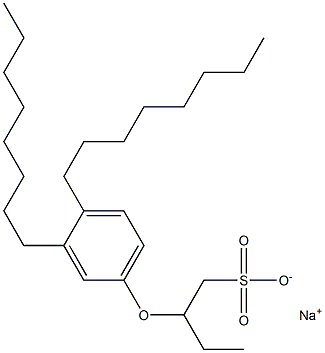 2-(3,4-Dioctylphenoxy)butane-1-sulfonic acid sodium salt