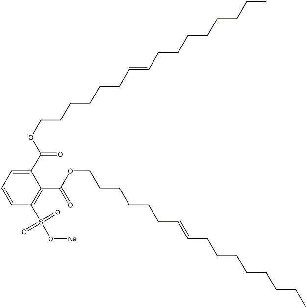 3-(Sodiosulfo)phthalic acid di(7-hexadecenyl) ester Struktur