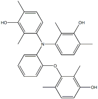 N,N-Bis(3-hydroxy-2,4-dimethylphenyl)-2-(3-hydroxy-2,6-dimethylphenoxy)benzenamine 结构式