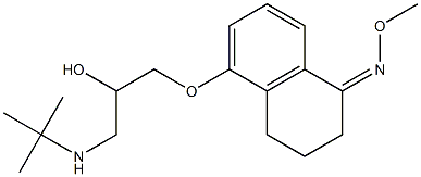 3,4-Dihydro-5-[2-hydroxy-3-(1,1-dimethylethylamino)propoxy]naphthalen-1(2H)-one O-methyl oxime 结构式