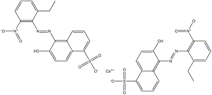 ビス[1-[(2-エチル-6-ニトロフェニル)アゾ]-2-ヒドロキシ-5-ナフタレンスルホン酸]カルシウム 化学構造式