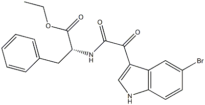 N-[[(5-Bromo-1H-indol-3-yl)carbonyl]carbonyl]-D-phenylalanine ethyl ester Struktur