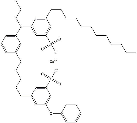Bis(3-phenoxy-5-dodecylbenzenesulfonic acid)calcium salt,,结构式