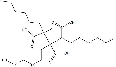 Butane-1,2,3-tricarboxylic acid 2-[2-(2-hydroxyethoxy)ethyl]1,3-dihexyl ester Structure