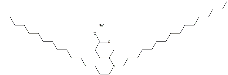 4-(ジヘキサデシルアミノ)吉草酸ナトリウム 化学構造式