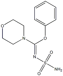 N-スルファモイル[フェノキシ(モルホリノ)メタン]イミン 化学構造式